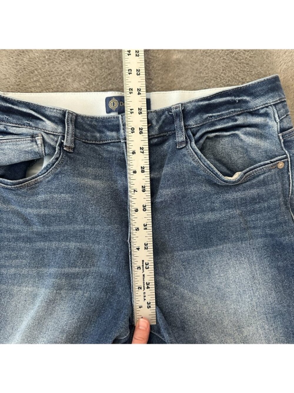 Democracy Ab Solution Jeans Women's size 12 Straight Leg Bootcut - Picture 6 of 9